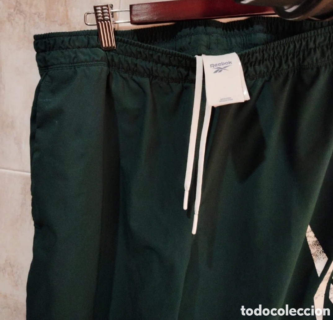 Coleccionismo deportivo: Pantal&oacute;n de deportes Reebok. Verde. - Foto 7