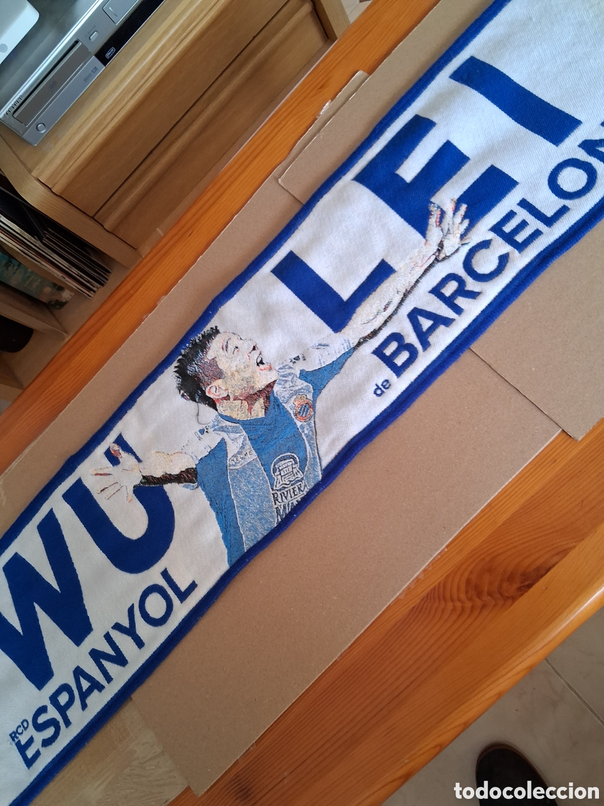 Coleccionismo deportivo: RCD ESPANYOL . WU LEI. BUFANDA. - Foto 3