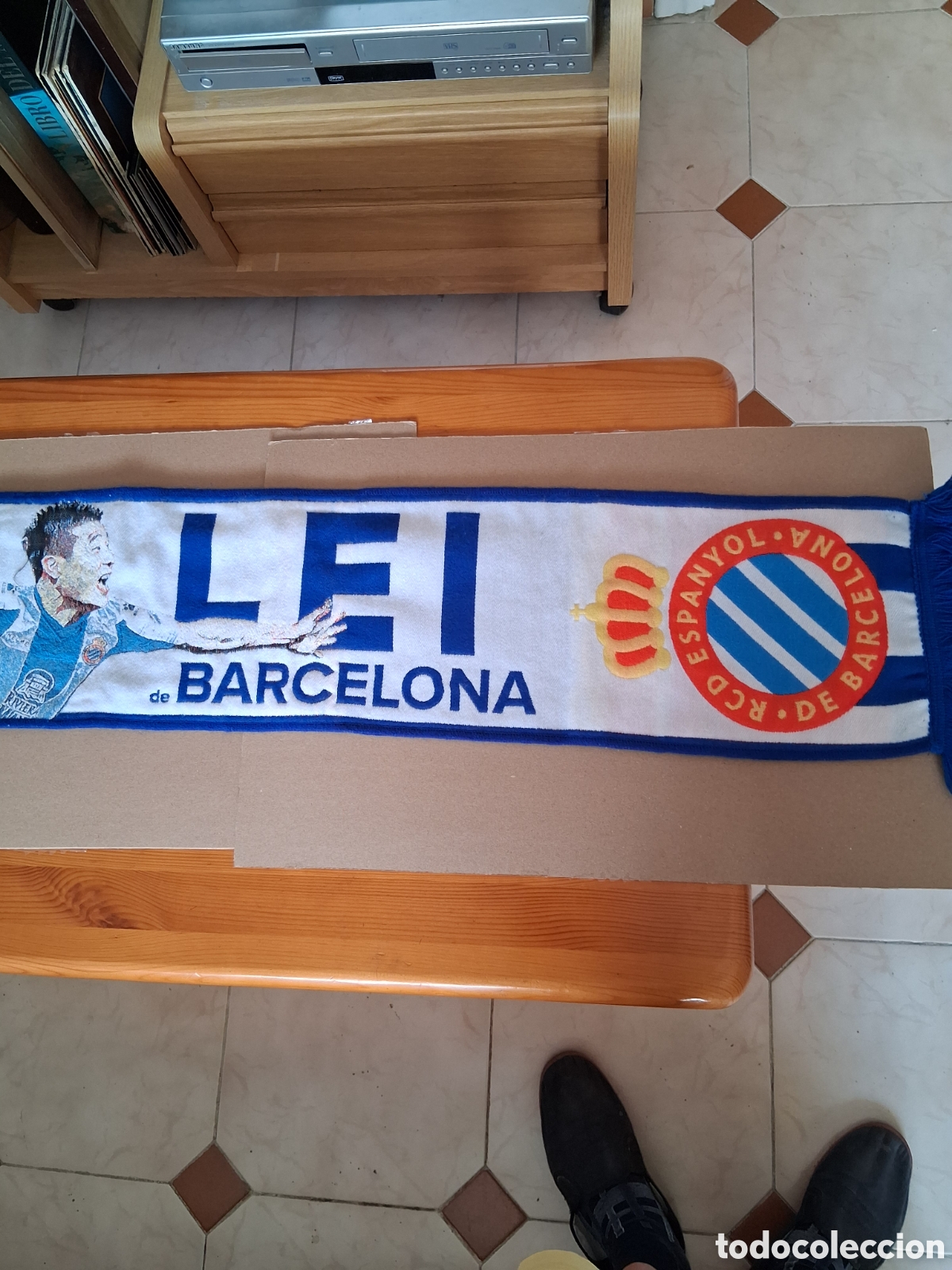 Coleccionismo deportivo: RCD ESPANYOL . WU LEI. BUFANDA. - Foto 5