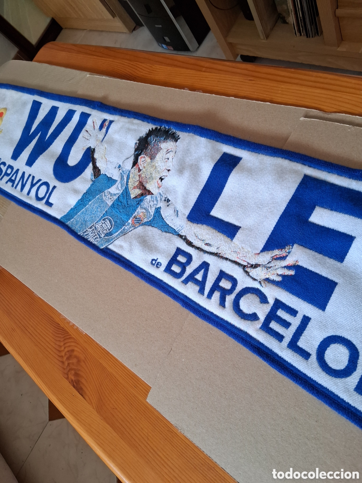 Coleccionismo deportivo: RCD ESPANYOL . WU LEI. BUFANDA. - Foto 6