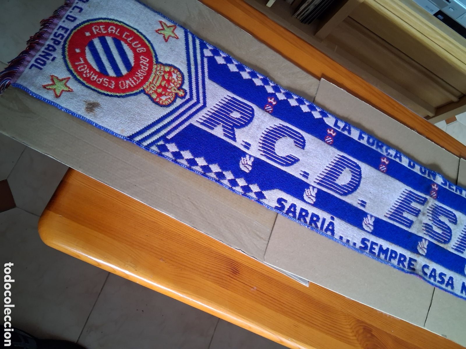 Coleccionismo deportivo: RCD ESPANYOL. BUFANDA SARRIA. - Foto 2