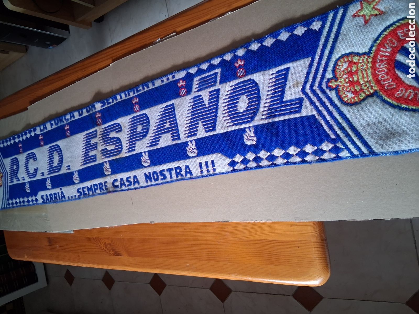 Coleccionismo deportivo: RCD ESPANYOL. BUFANDA SARRIA. - Foto 4