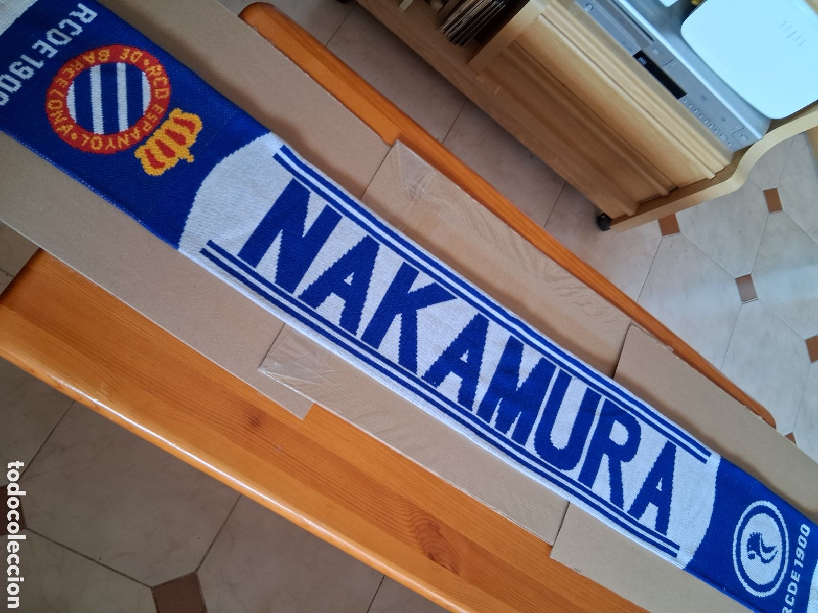 Coleccionismo deportivo: RCD ESPANYOL. NAKAMURA. BUFANDA. - Foto 1