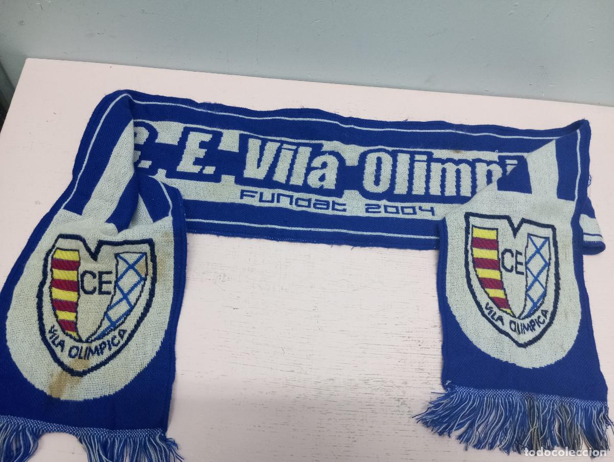 Coleccionismo deportivo: CE Vila Olimpica Barcelona futbol bufanda - Foto 1