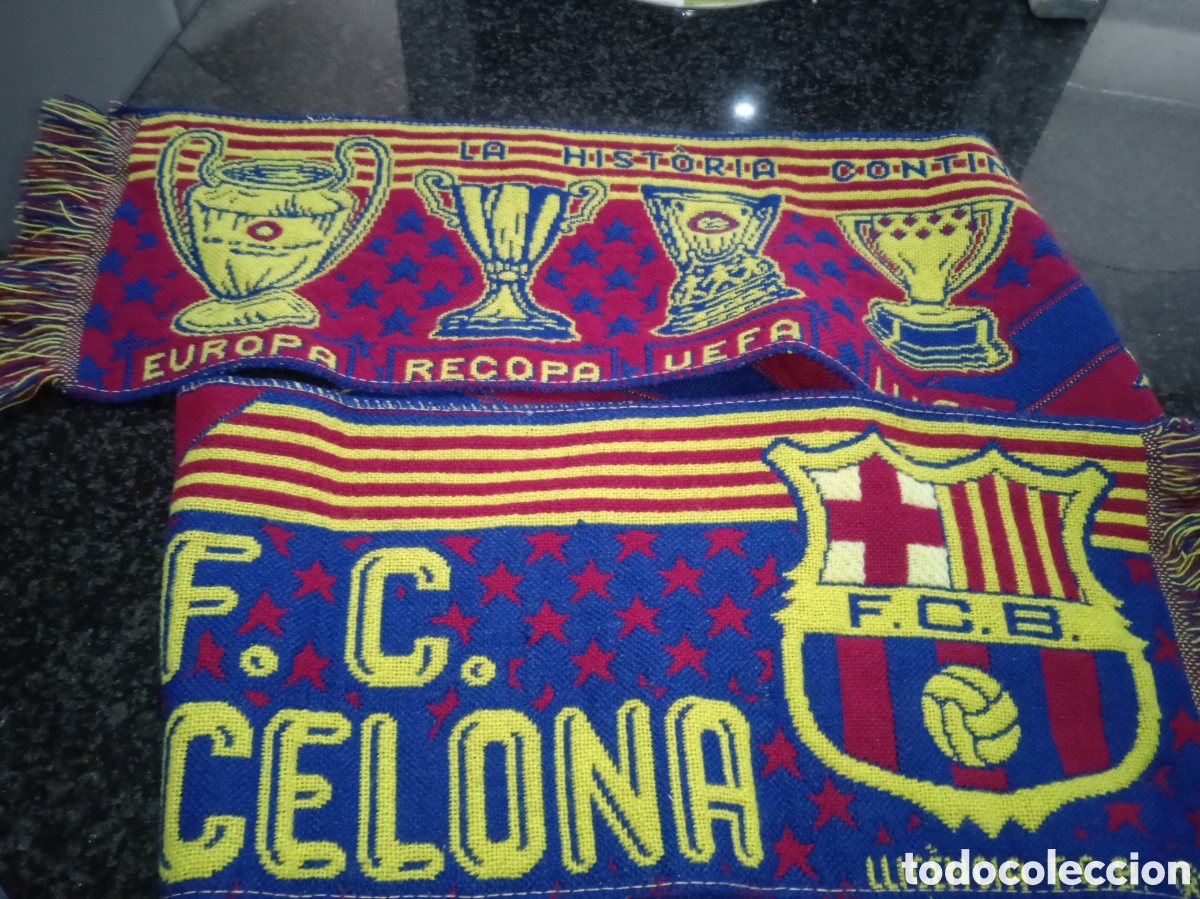 Coleccionismo deportivo: Bufanda Bar&ccedil;a, Vintage, 140 x 18 cm. M - Foto 1