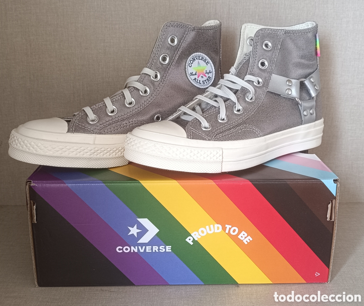 Coleccionismo deportivo: Converse Chuck 70 Hi Trainers in Silver - Foto 3