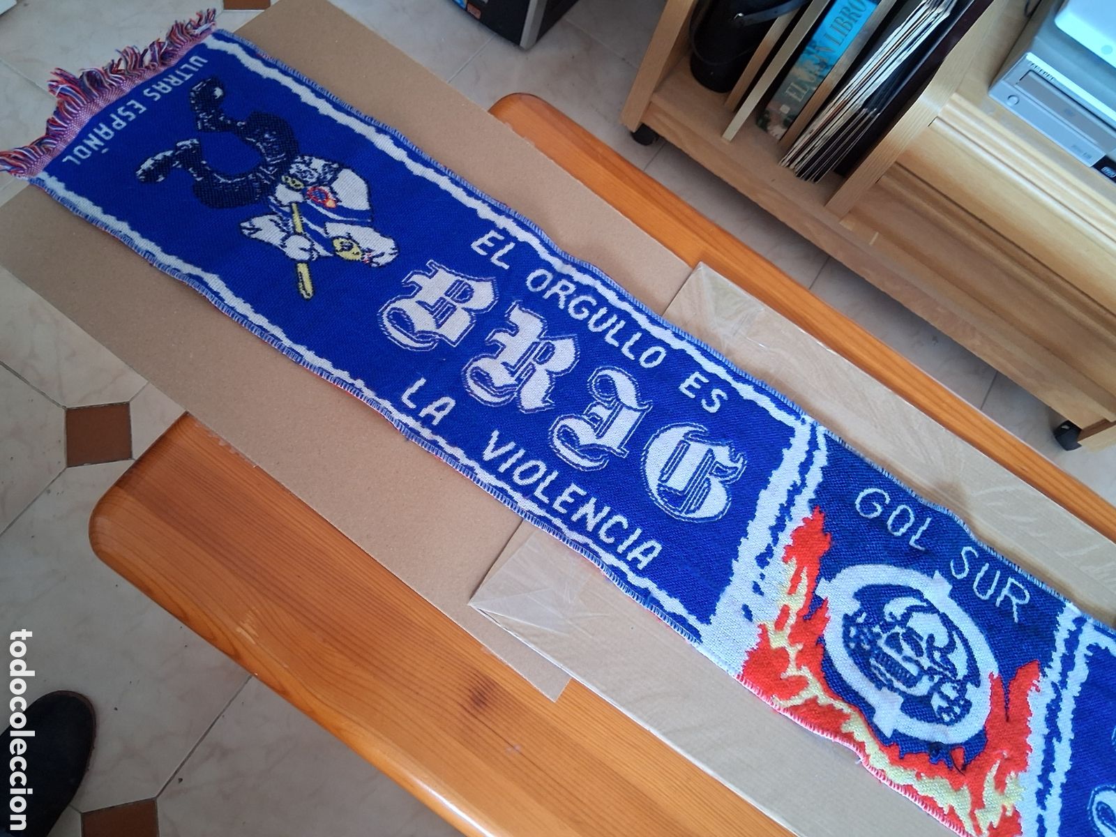 Coleccionismo deportivo: RCD ESPANYOL. BRIGADAS. BUFANDA. - Foto 2
