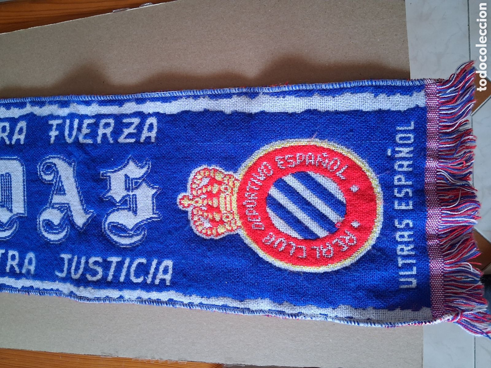 Coleccionismo deportivo: RCD ESPANYOL. BRIGADAS. BUFANDA. - Foto 5