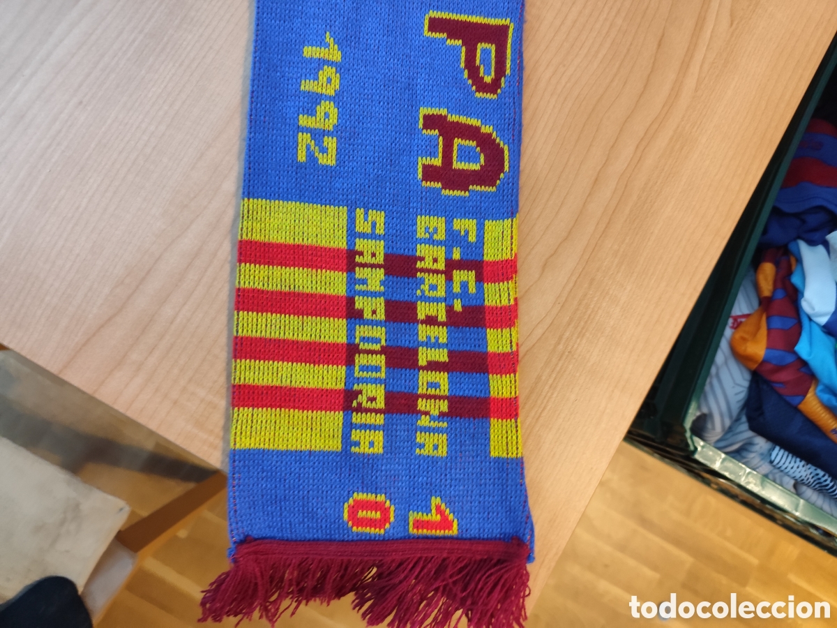 Coleccionismo deportivo: Bufanda fcb sampdoria wembley bar&ccedil;a - Foto 2