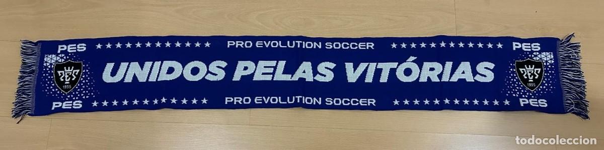 Coleccionismo deportivo: PES - Bufanda azul Pro Evolution Soccer / Producto oficial aut&eacute;ntico - Foto 1