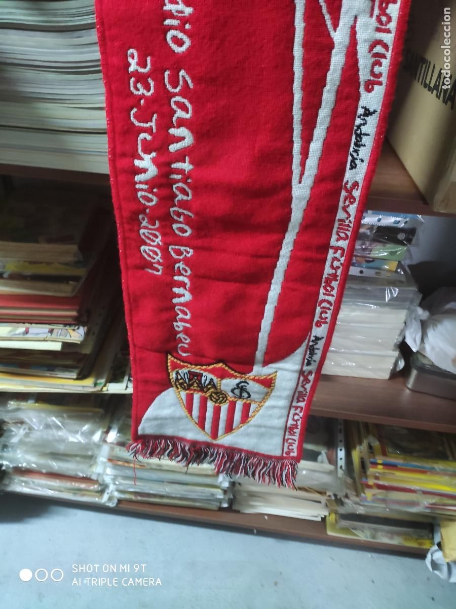 Coleccionismo deportivo: bufanda del sevilla c f final de la copa del rey 2007 - Foto 4
