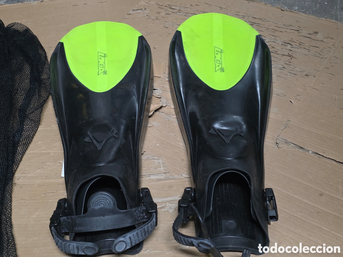 Coleccionismo deportivo: Aletas buceo IDEA 3 Technisub con bolsa - Foto 2