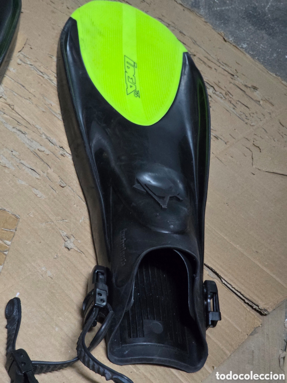 Coleccionismo deportivo: Aletas buceo IDEA 3 Technisub con bolsa - Foto 17