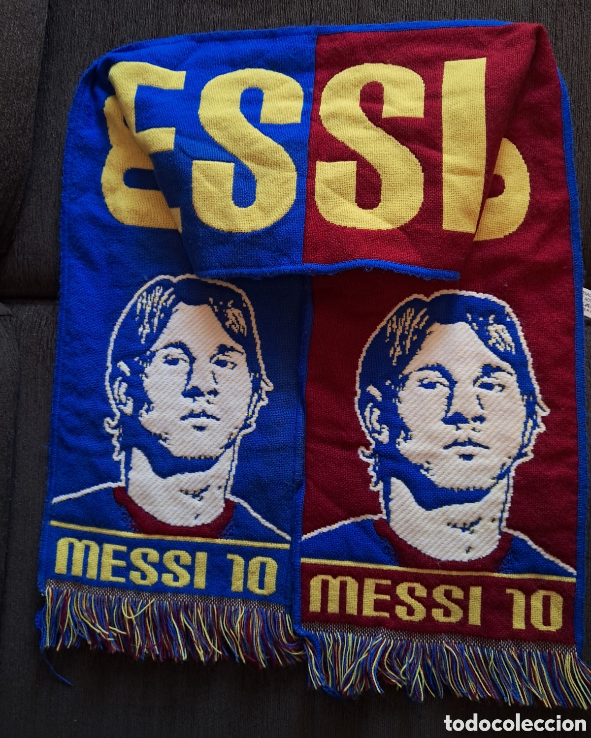 Coleccionismo deportivo: Bufanda Messi 10,F&uacute;tbol Club Barcelona