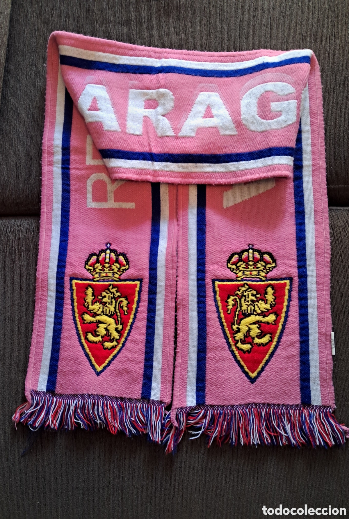 Coleccionismo deportivo: Bufanda futbol Real Zaragoza - Foto 1