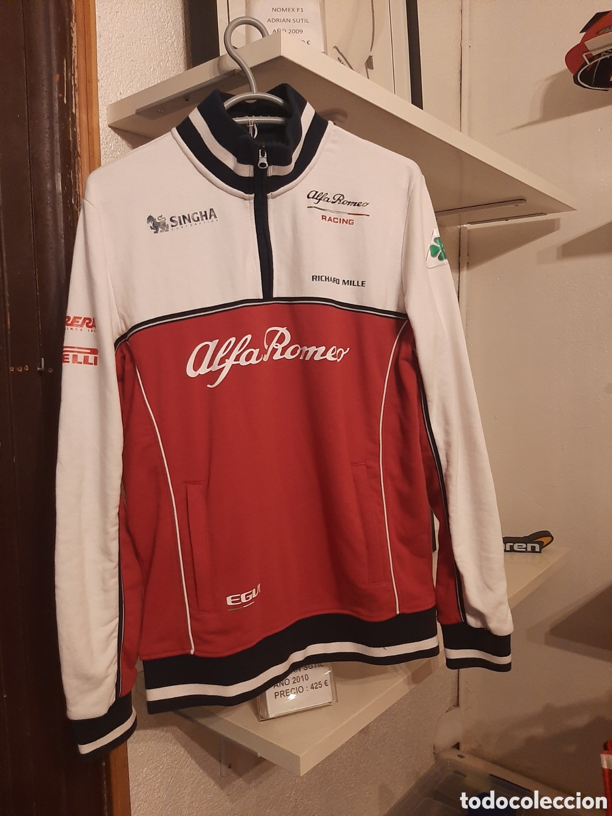 Coleccionismo deportivo: Chaqueta sudadera oficial Alfa Romeo Racing F1 Team