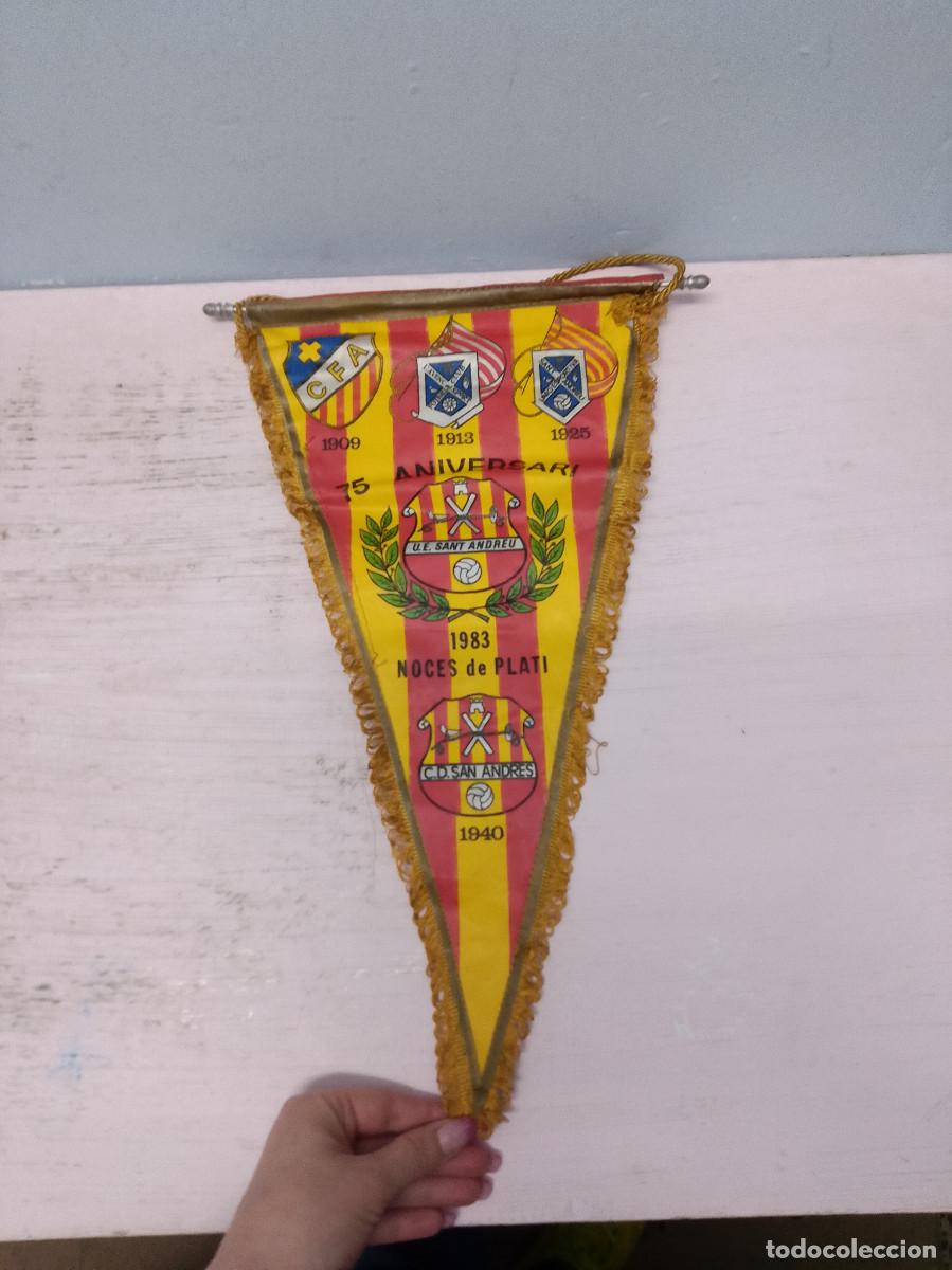 Coleccionismo deportivo: UE Sant Andreu Vintage Pennant bodas de Oro banderin futbol football