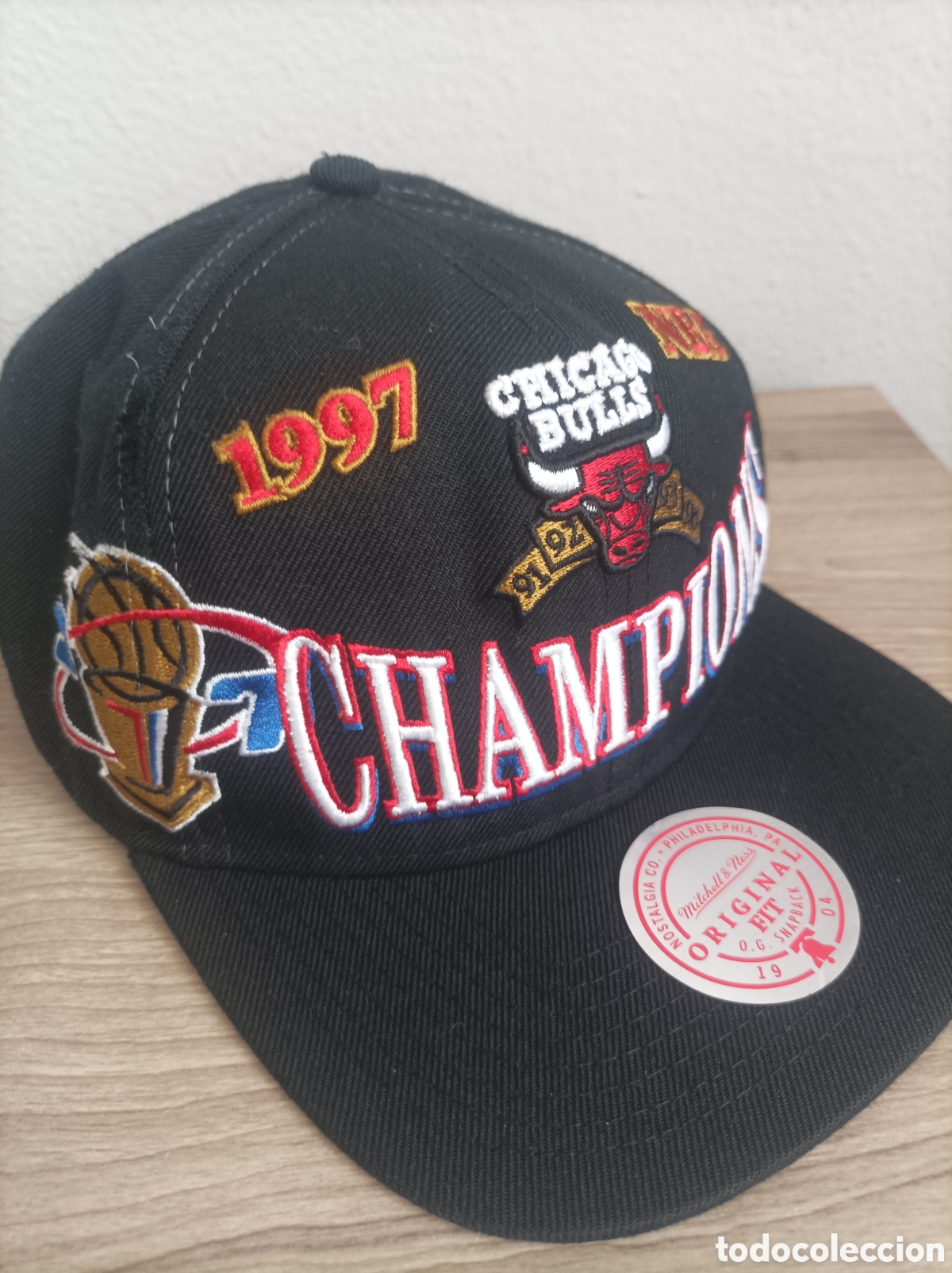 Coleccionismo deportivo: Gorra nba Chicago Bulls Champions 1997 Mitchell & Ness one size