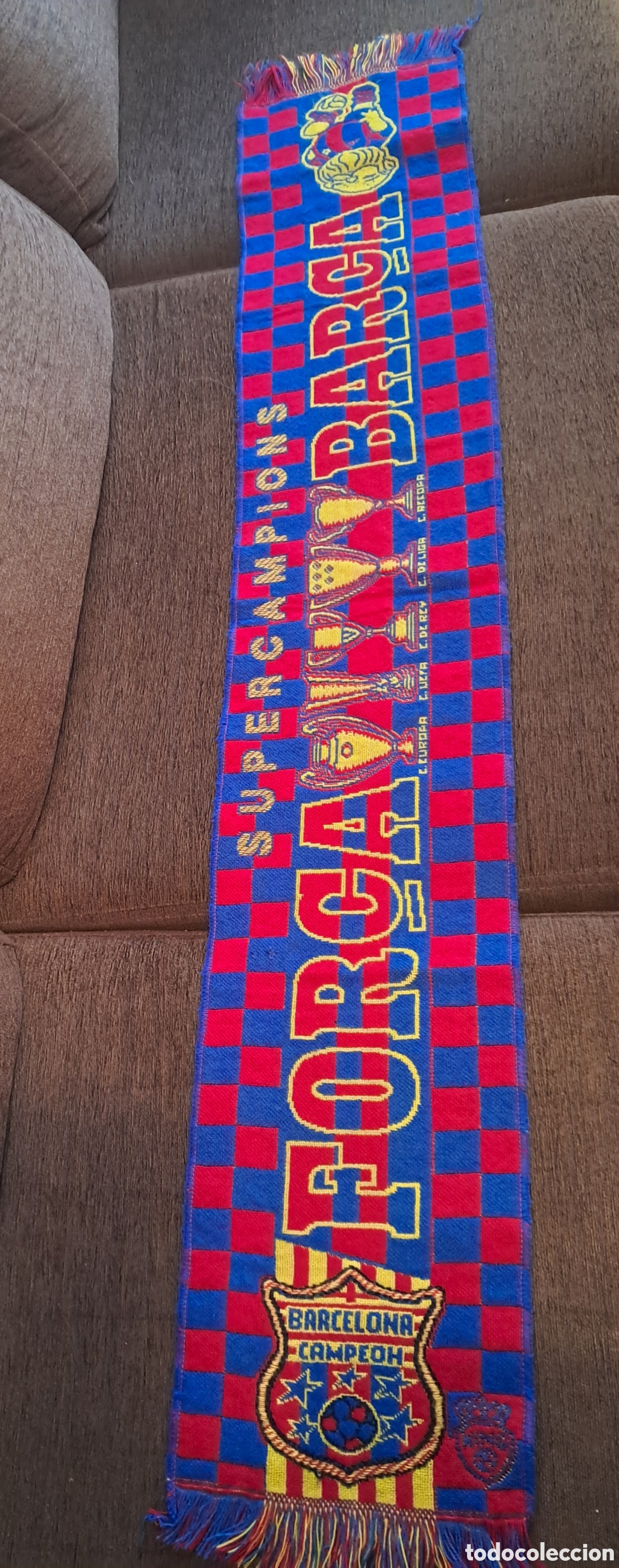 Coleccionismo deportivo: Bufanda futbol Barcelona - Foto 2