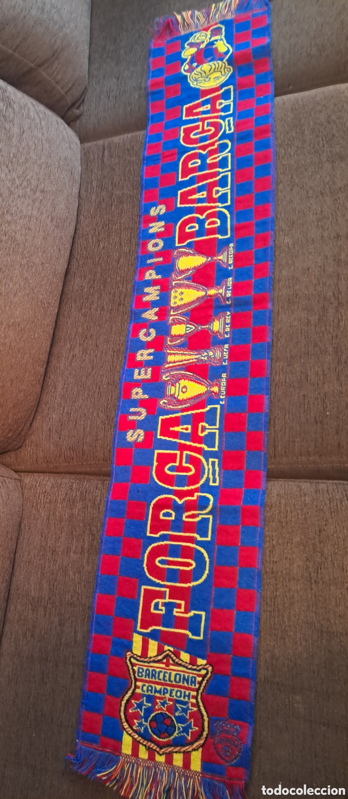 Coleccionismo deportivo: Bufanda futbol Barcelona - Foto 3