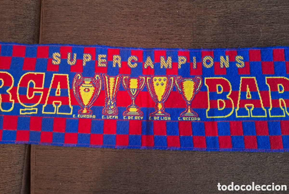 Coleccionismo deportivo: Bufanda futbol Barcelona - Foto 5