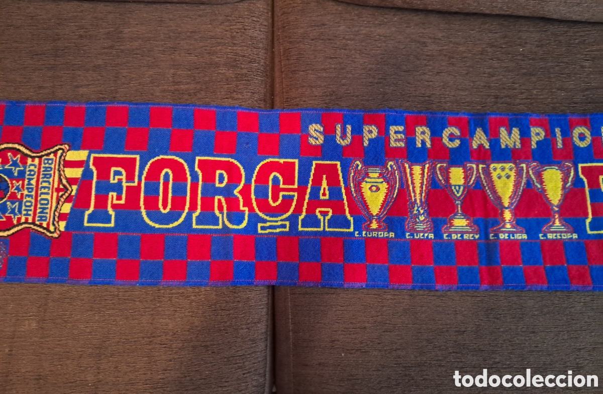 Coleccionismo deportivo: Bufanda futbol Barcelona - Foto 6