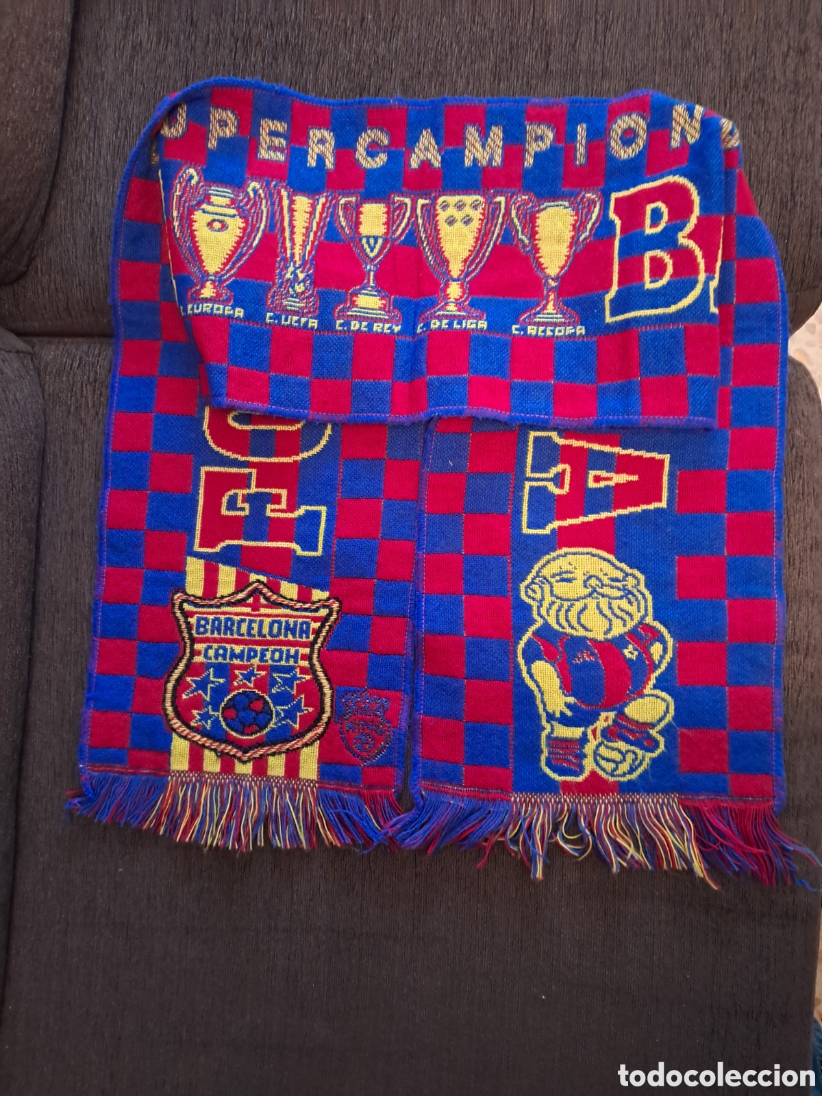 Coleccionismo deportivo: Bufanda futbol Barcelona - Foto 1