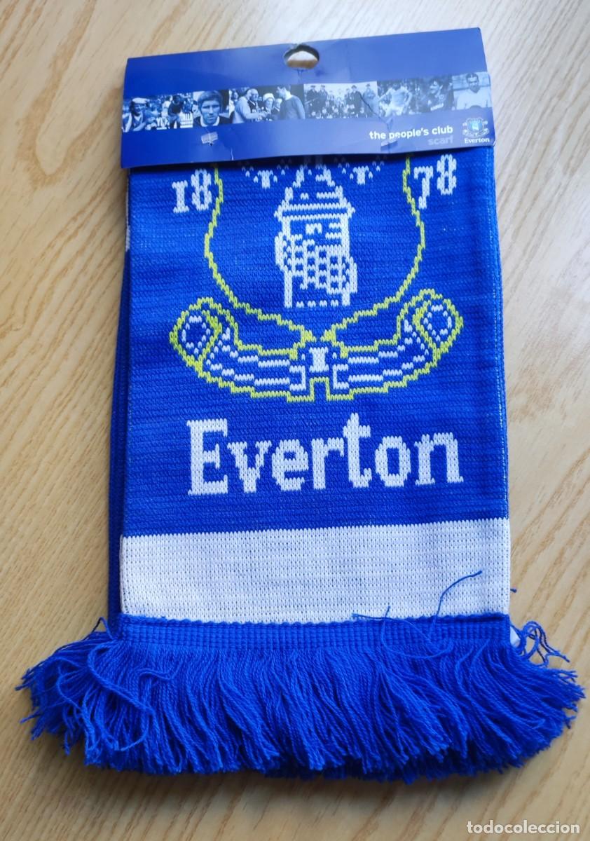 Sammelleidenschaft Sport: bufanda - everton - the people's club - lana - oficial - sin estrenar precintada - a&ntilde;os 2000