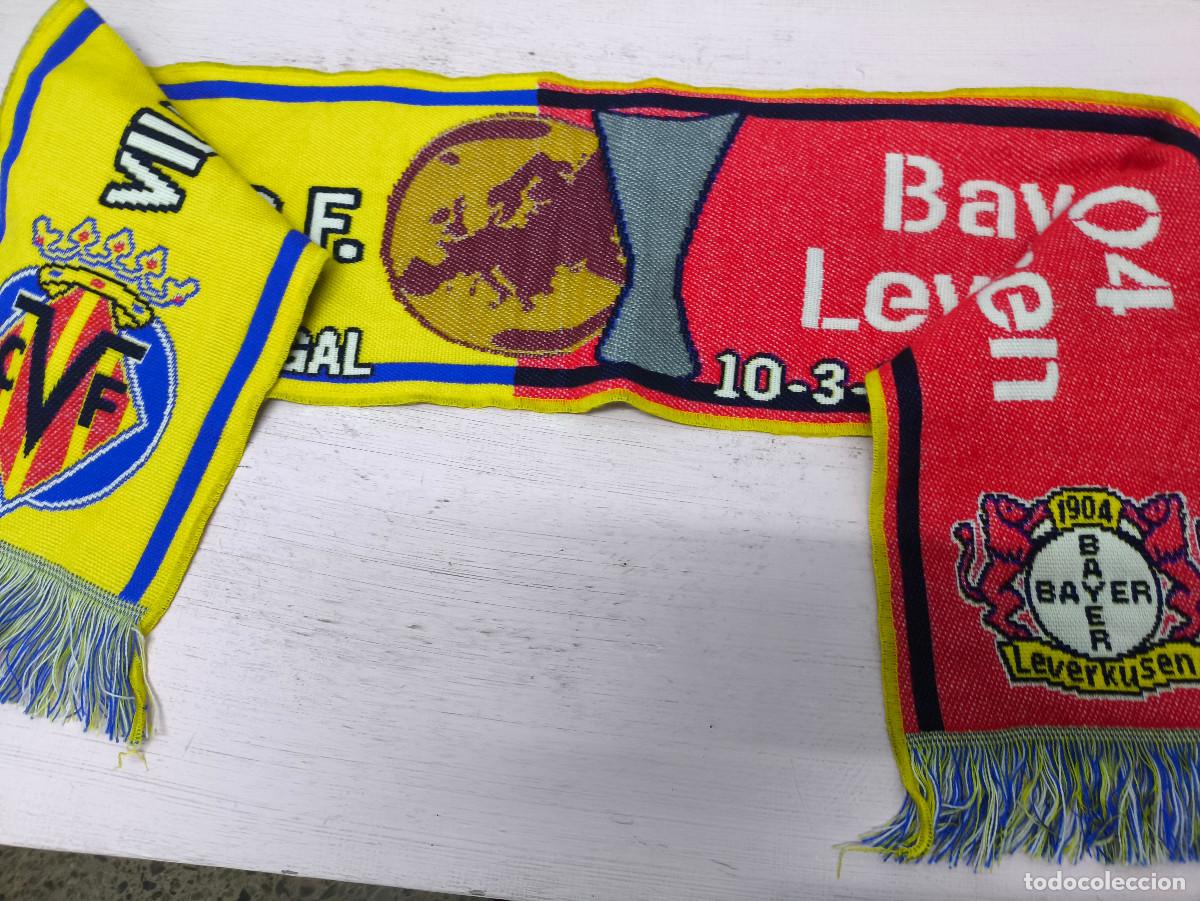 Coleccionismo deportivo: Villarreal Bayern Leverkussen bufanda futbol football scarf