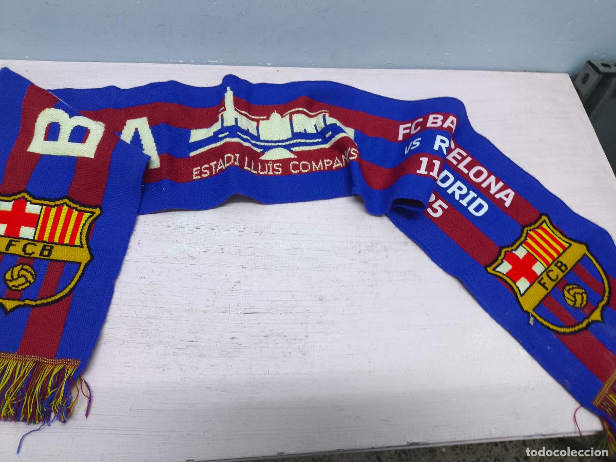 Coleccionismo deportivo: FC barcelona real Madrid Montjuic bufanda futbol football scarf