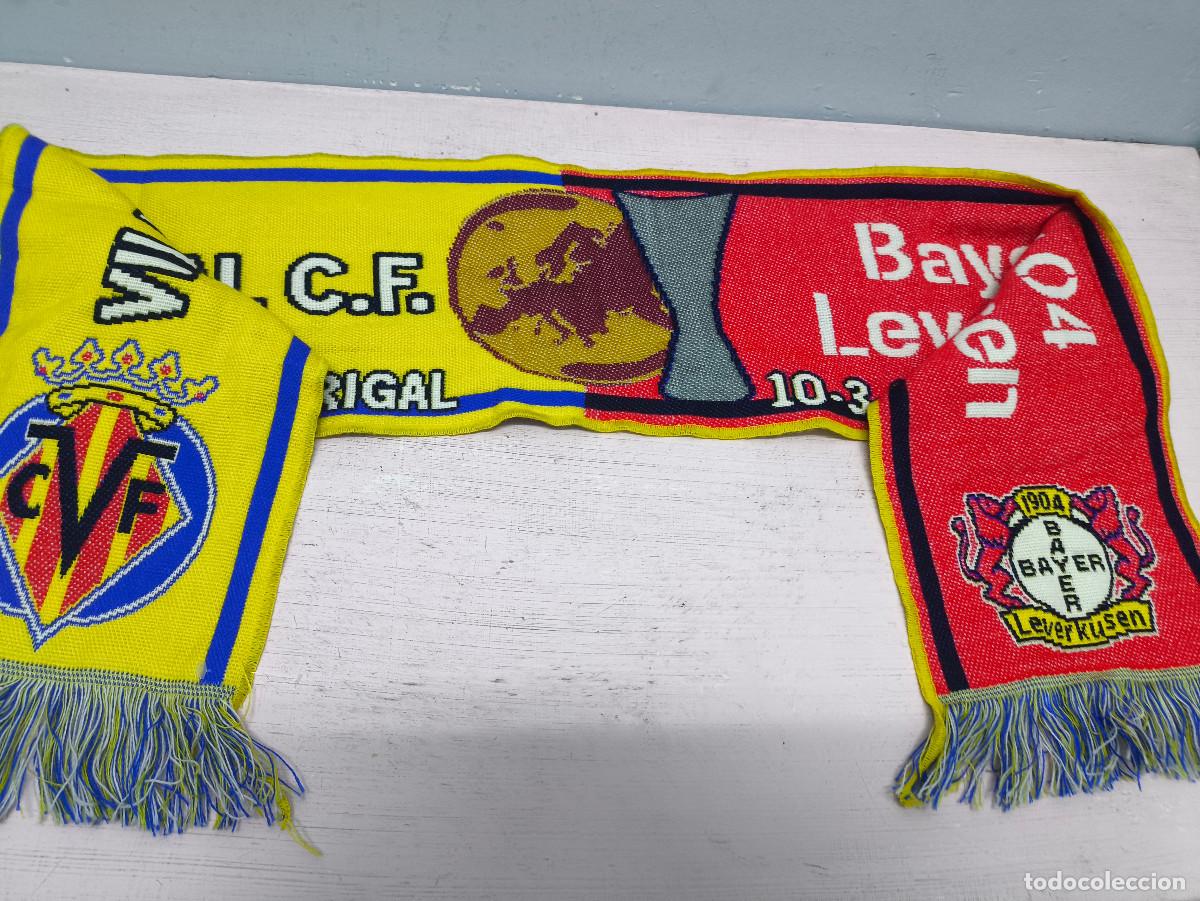 Coleccionismo deportivo: Villarreal CF Bayer Leverkussen bufanda scarf football bufanda futbol fussball