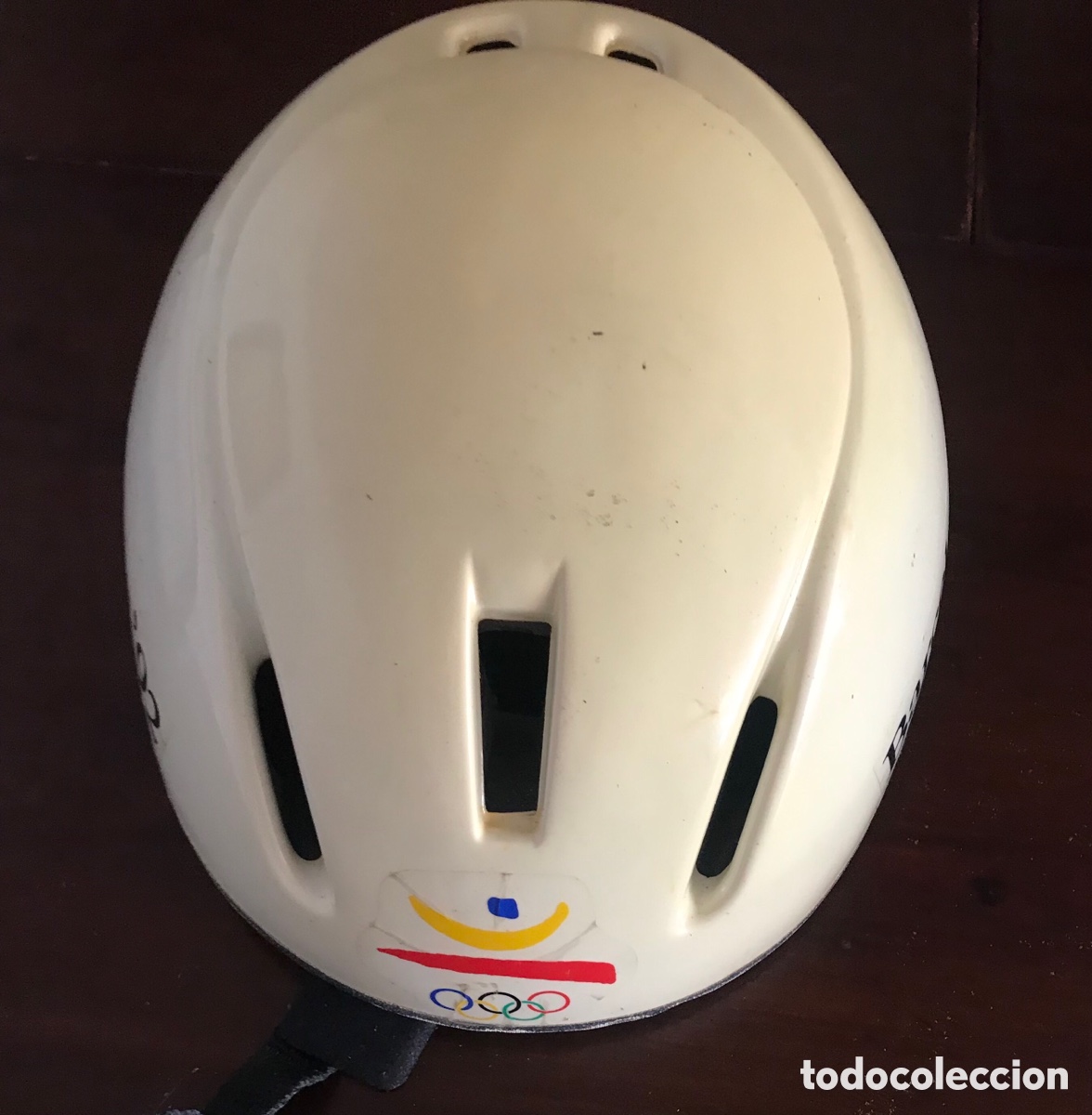 Coleccionismo deportivo: Casco Voluntarios Ol&iacute;mpicos Barcelona 92 - Foto 2