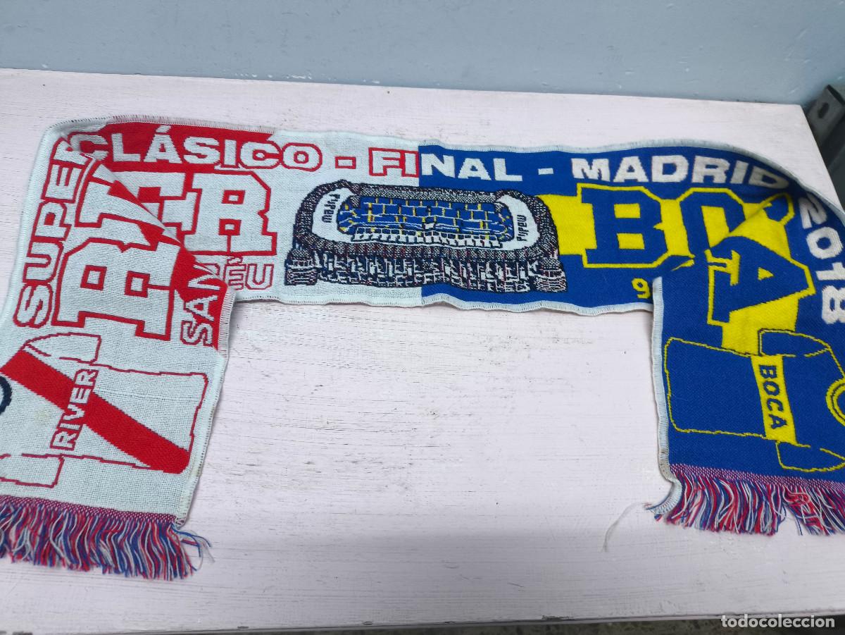 Coleccionismo deportivo: Boca Juniors River Plate FInal Madrid bufanda futbol football scarf