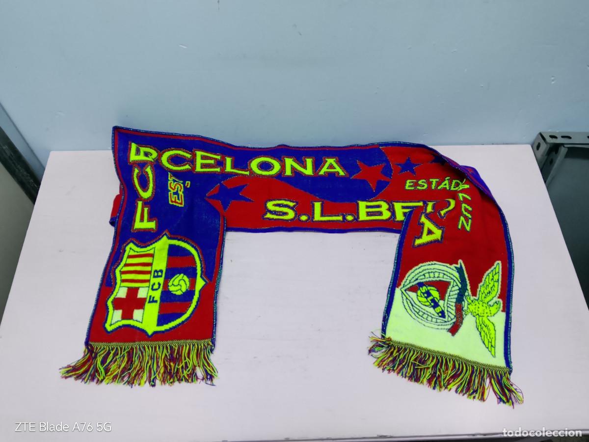 Coleccionismo deportivo: FC Barcelona SL Benfica bufanda futbol football scarf champions league
