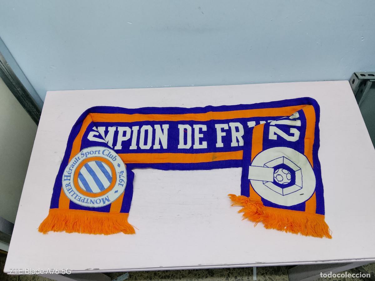 Coleccionismo deportivo: Montpellier bufanda futbol football scarf france foulard