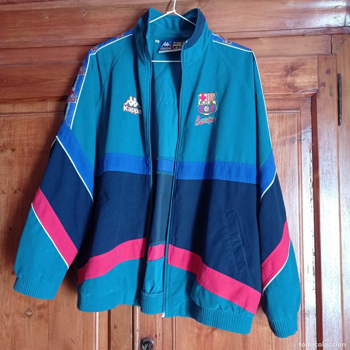 Coleccionismo deportivo: CHAQUETA DEPORTIVA F.C.B. - F&Uacute;TBOL CLUB BARCELONA . BAR&Ccedil;A. A&Ntilde;OS 90 - KAPPA -TALLA M