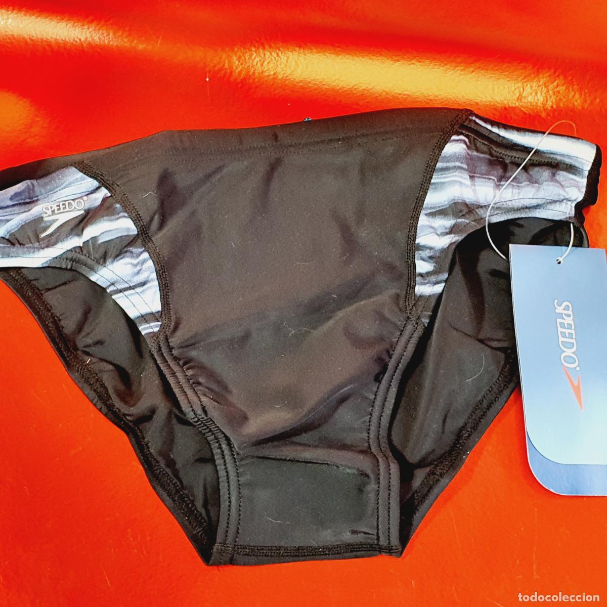 Coleccionismo deportivo: TRAJE FDE BA&Ntilde;O HOMBRE-SPEEDO-NEGRO CON AZULES Y GRISES-ETIQUETA-VER FOTOGRAF&Iacute;AS.