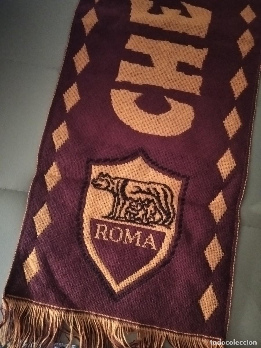Coleccionismo deportivo: Bufanda fina AS Roma