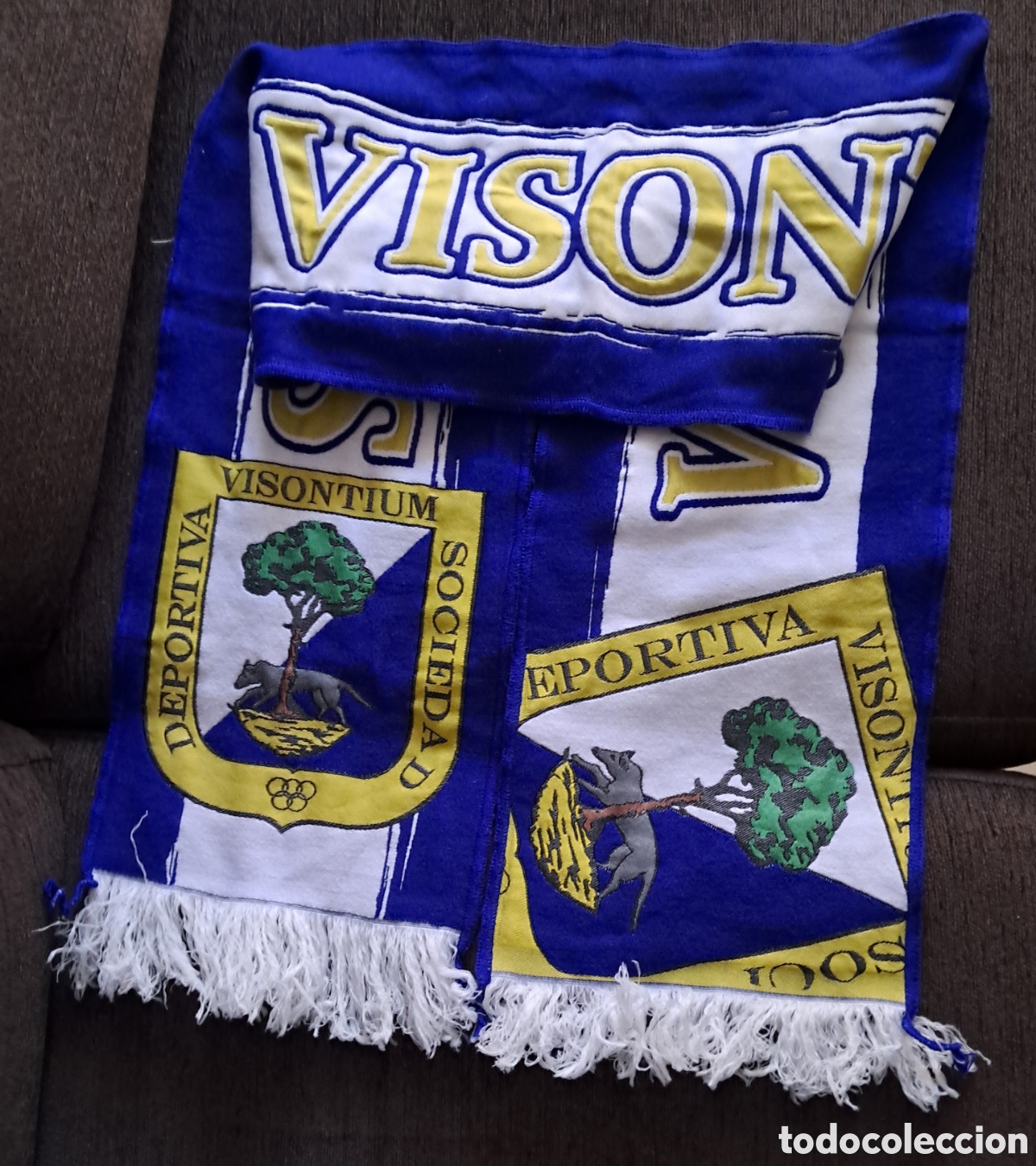 Coleccionismo deportivo: Bufanda Sociedad Deportiva Visontium(Vinuesa,Soria)