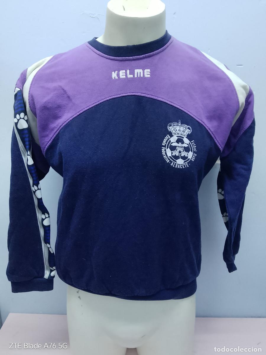 Coleccionismo deportivo: Albacete balompie escuela vintage kelme jersey S 56cts