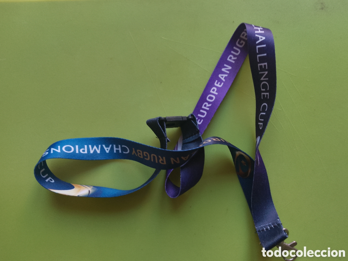 Coleccionismo deportivo: EUROPEAN RUGBY CHALLENGE CUP. CHAMPIONS CUP. COLGANTE OFICIAL . OFFICIAL LANYARD .