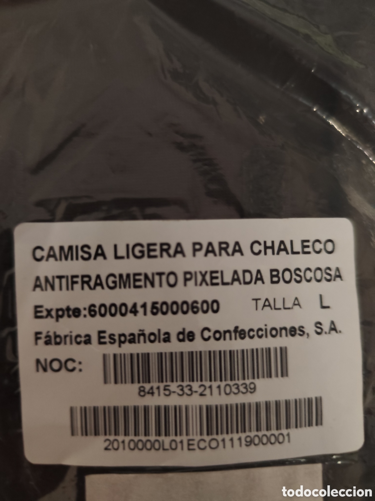 Coleccionismo deportivo: CAMISA LIGERA ANTIFRAGMENTOS - Foto 2