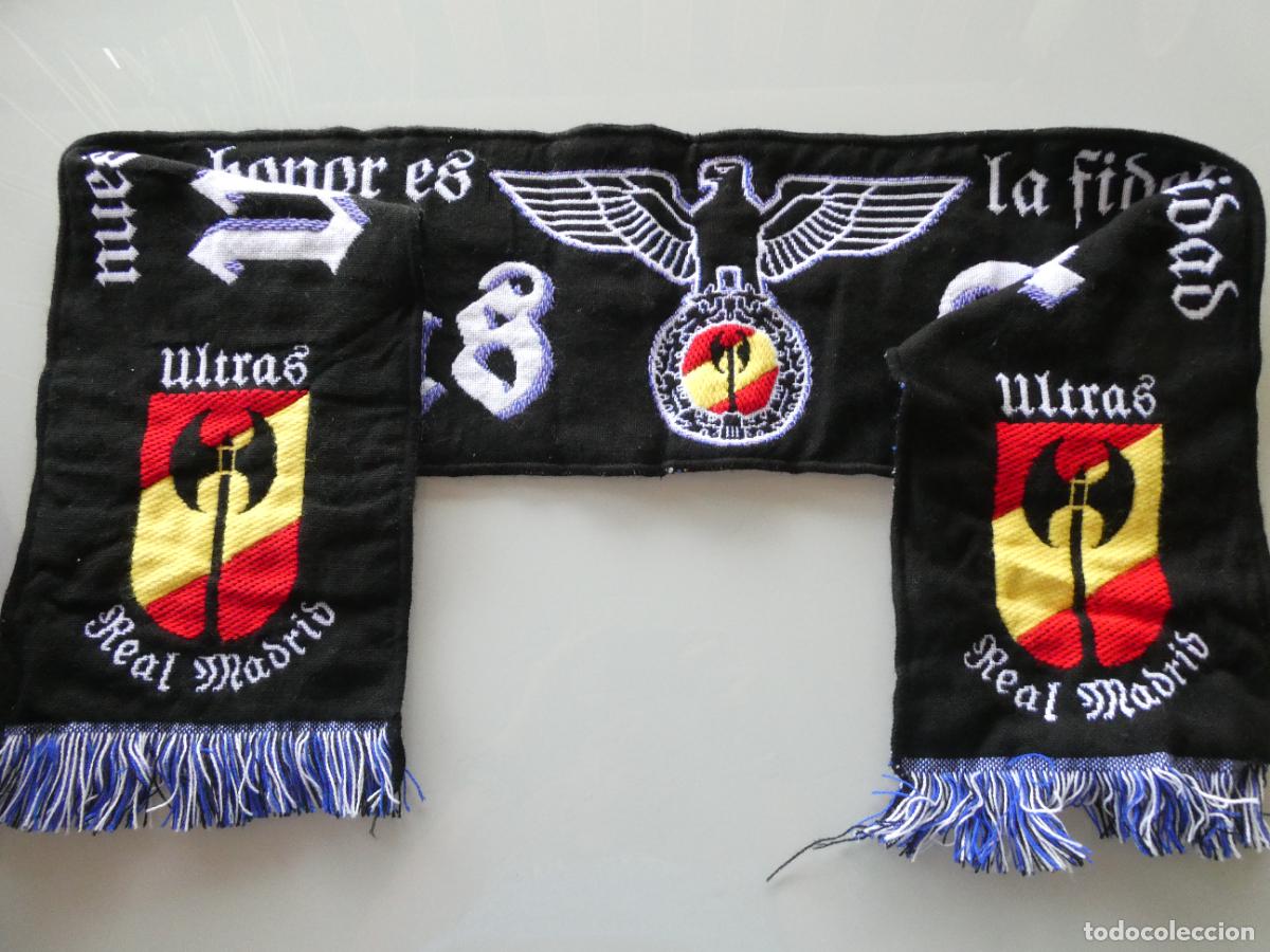Coleccionismo deportivo: BUFANDA DE F&Uacute;TBOL. REAL MADRID CF. ULTRAS SUR ULTRASUR. SUPPORTERS HOOLIGANS. 100GR