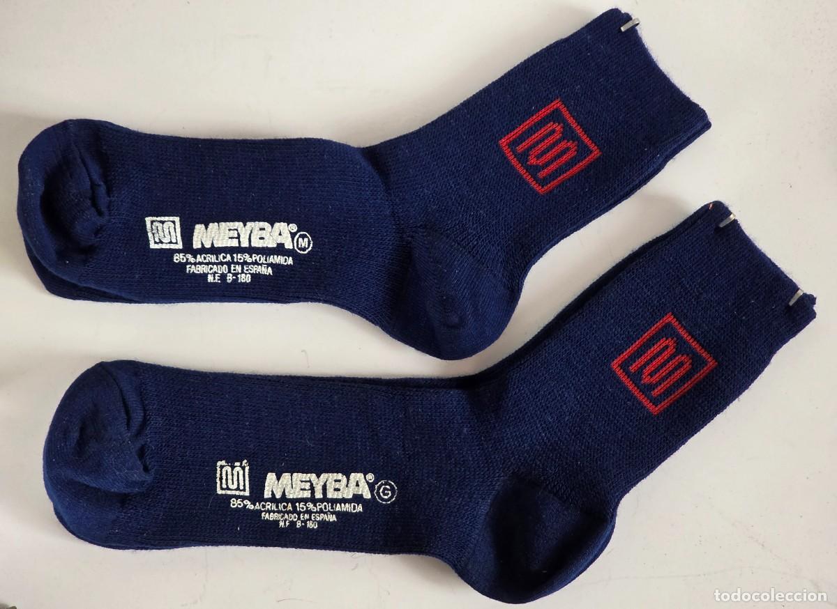 Collectionnisme sportif: 2 Parejas de Calcetines Meyba - Azul y Grana - Moda Deportiva Vintage