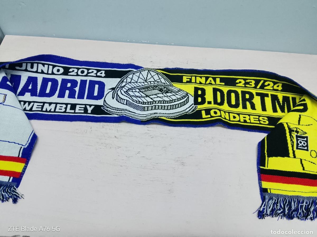 Coleccionismo deportivo: Real Madrid Borussia Dortmund Champions League bufanda futbol football scarf FINAL
