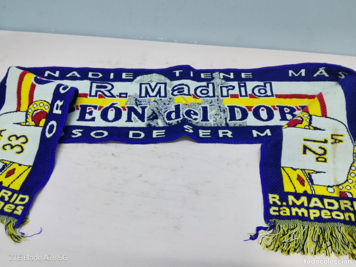 Coleccionismo deportivo: Real Madrid bufanda futbol football scarf vintage