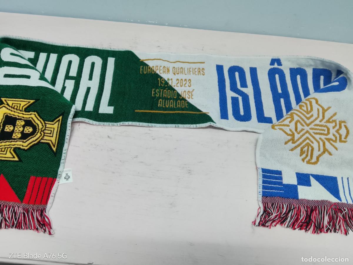 Coleccionismo deportivo: Portugal Islandia Iceland scarf football futbol scarf