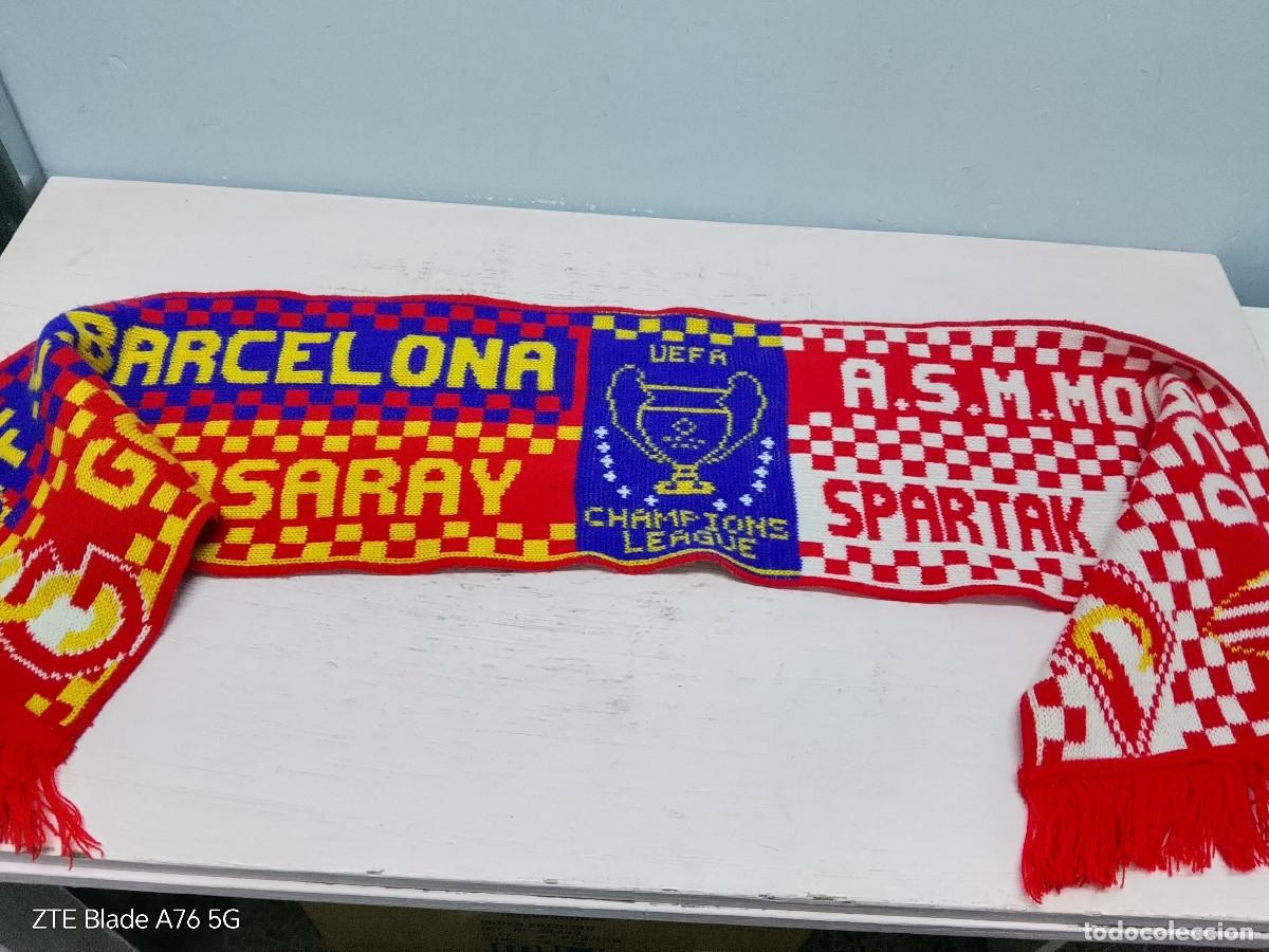 Coleccionismo deportivo: Spartak Moscow Galatasaray Monaco FC Barcelona Champions league scarf football bufanda