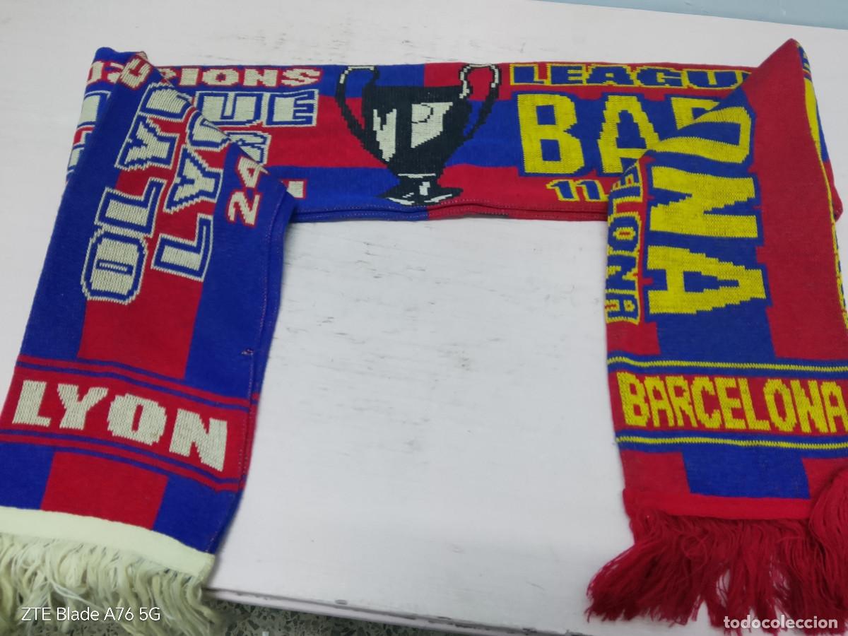 Coleccionismo deportivo: Olympique Lyon FC Barcelona scarf football bufanda futbol Olimpic