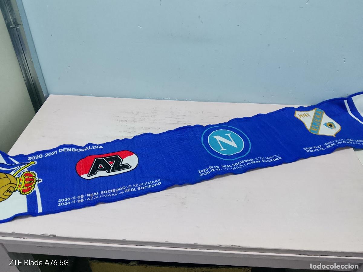 Coleccionismo deportivo: Real Sociedad AZ Alkmaar Napoli HNK Rijeka bufanda scarf football futbol croatia hrvatska